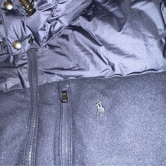 Size Large - Polo Ralph Lauren Padded Bomber Jacket - Dark Navy Blue - $398 - Picture 4 of 4